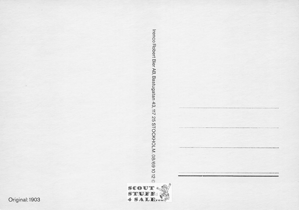 Vintage Reproduction of a 1903 Postcard, Good Old Days Postcard Co. Sweden, #GO45