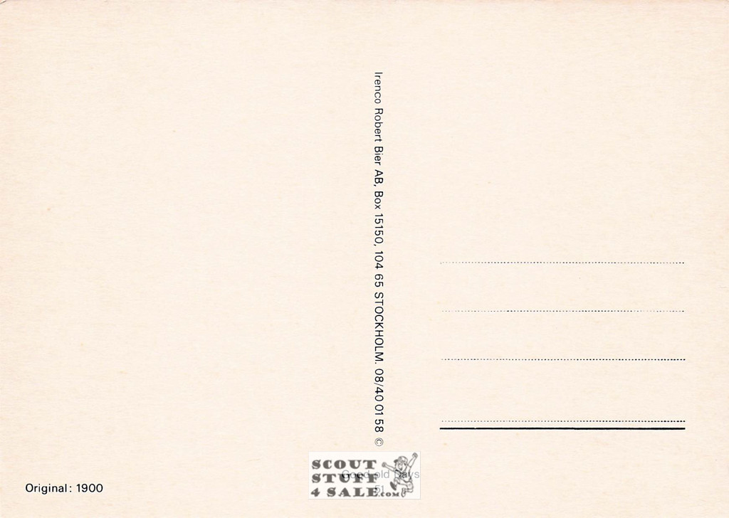 Vintage Reproduction of a 1900 Postcard, Good Old Days Postcard Co. Sweden, #GO51