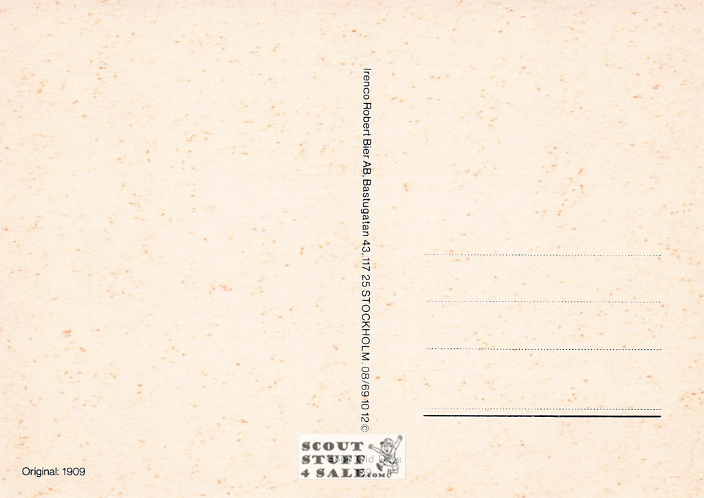 Vintage Reproduction of a 1909 Postcard, Good Old Days Postcard Co. Sweden, #GO159