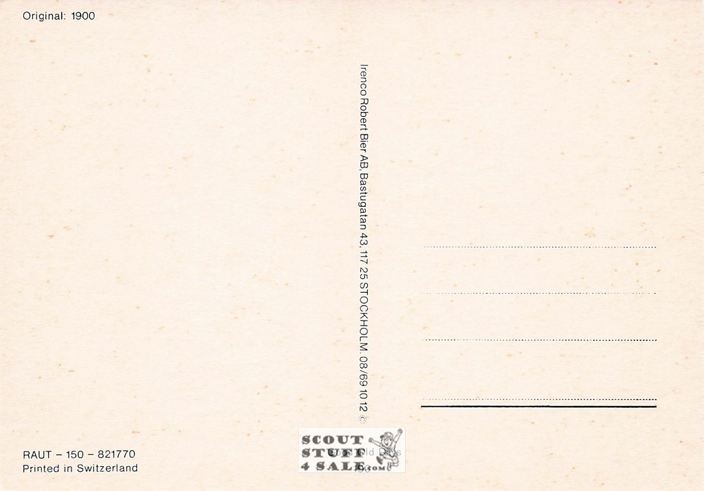 Vintage Reproduction of a 1900 Postcard, Good Old Days Postcard Co. Sweden, #GO190