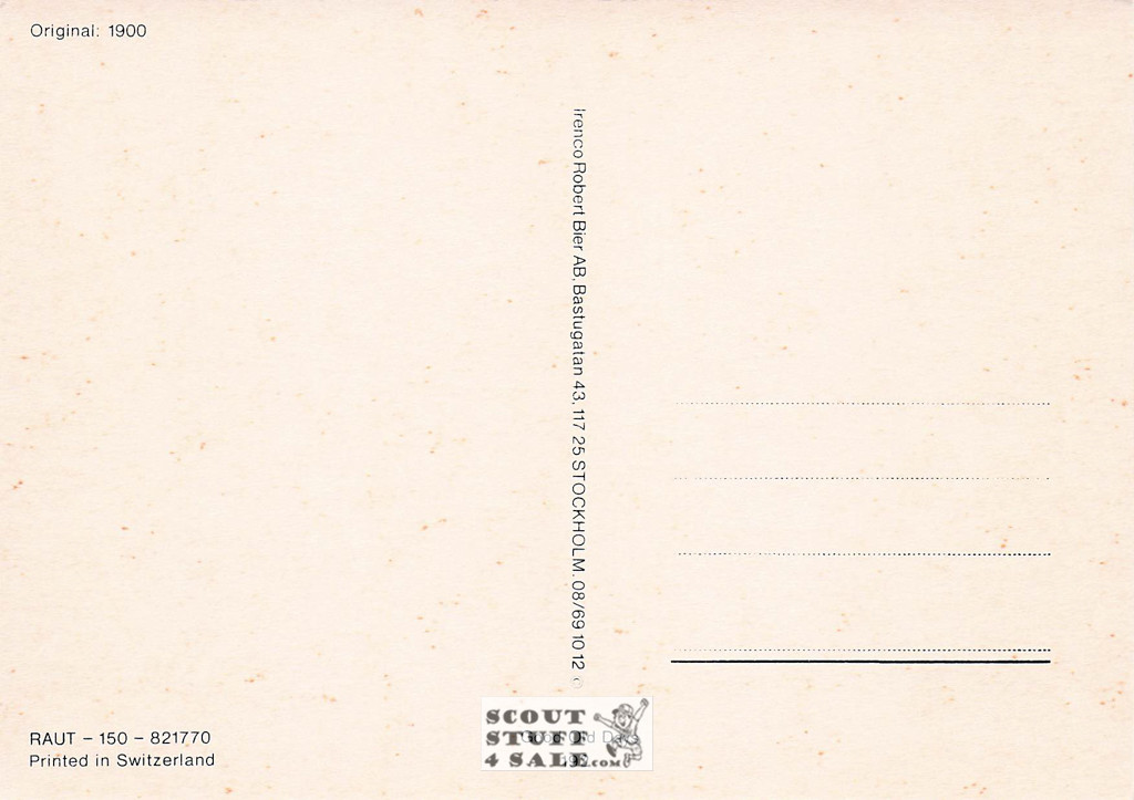 Vintage Reproduction of a 1900 Postcard, Good Old Days Postcard Co. Sweden, #GO192