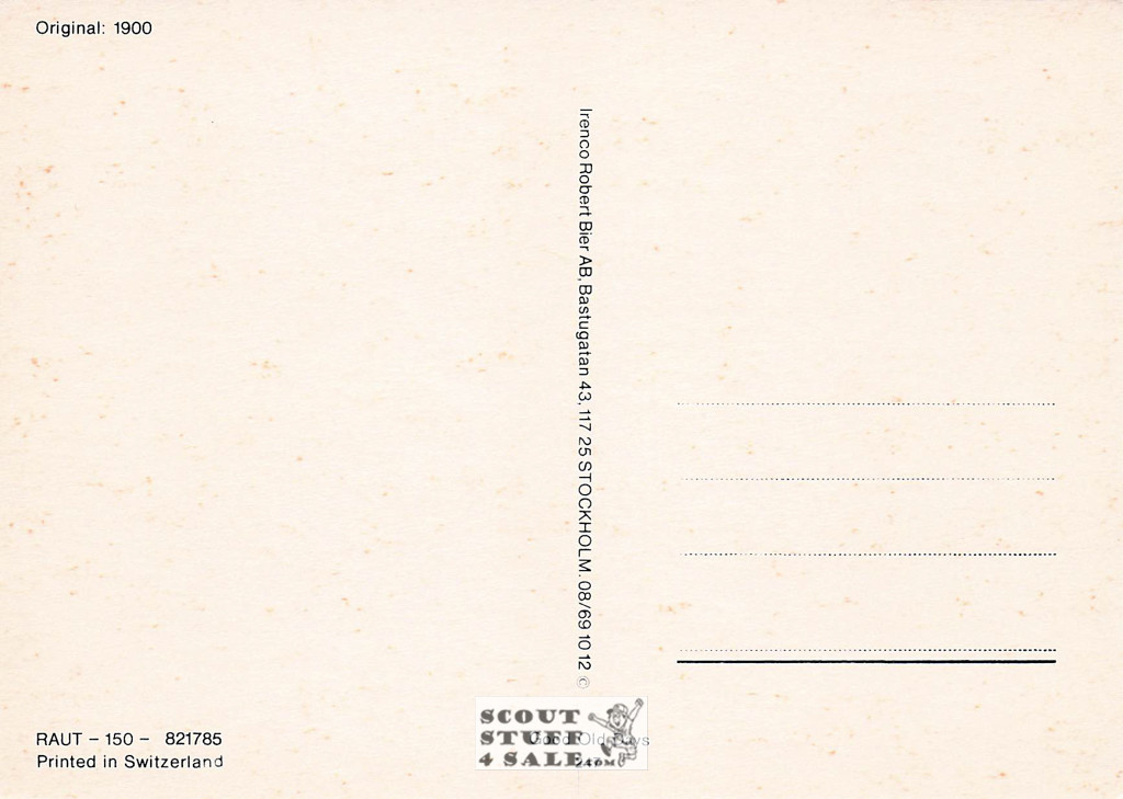 Vintage Reproduction of a 1900 Postcard, Good Old Days Postcard Co. Sweden, #GO247