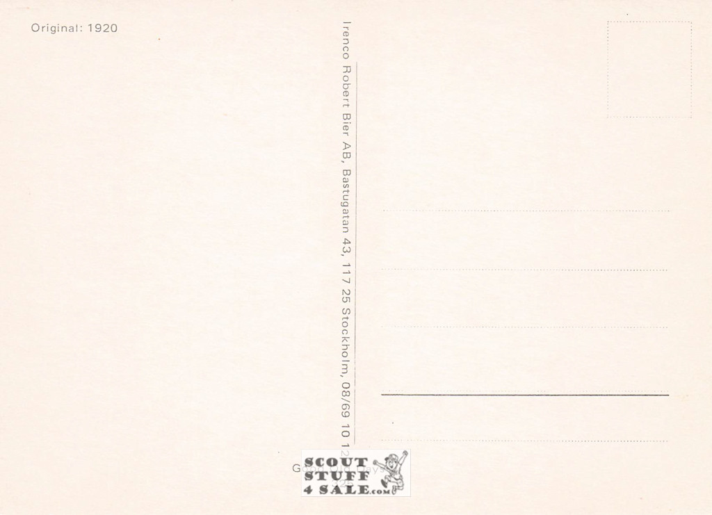 Vintage Reproduction of a 1920 Postcard, Good Old Days Postcard Co. Sweden, #GO325