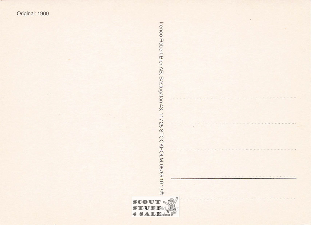 Vintage Reproduction of a 1900 Postcard, Good Old Days Postcard Co. Sweden, #GO341