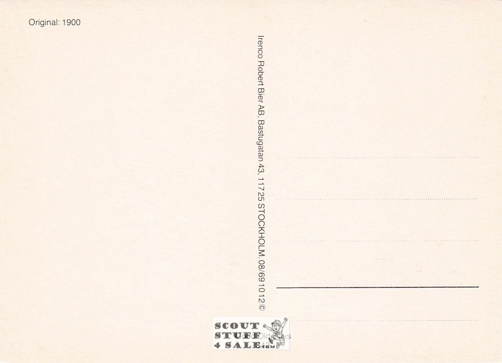 Vintage Reproduction of a 1900 Postcard, Good Old Days Postcard Co. Sweden, #GO342