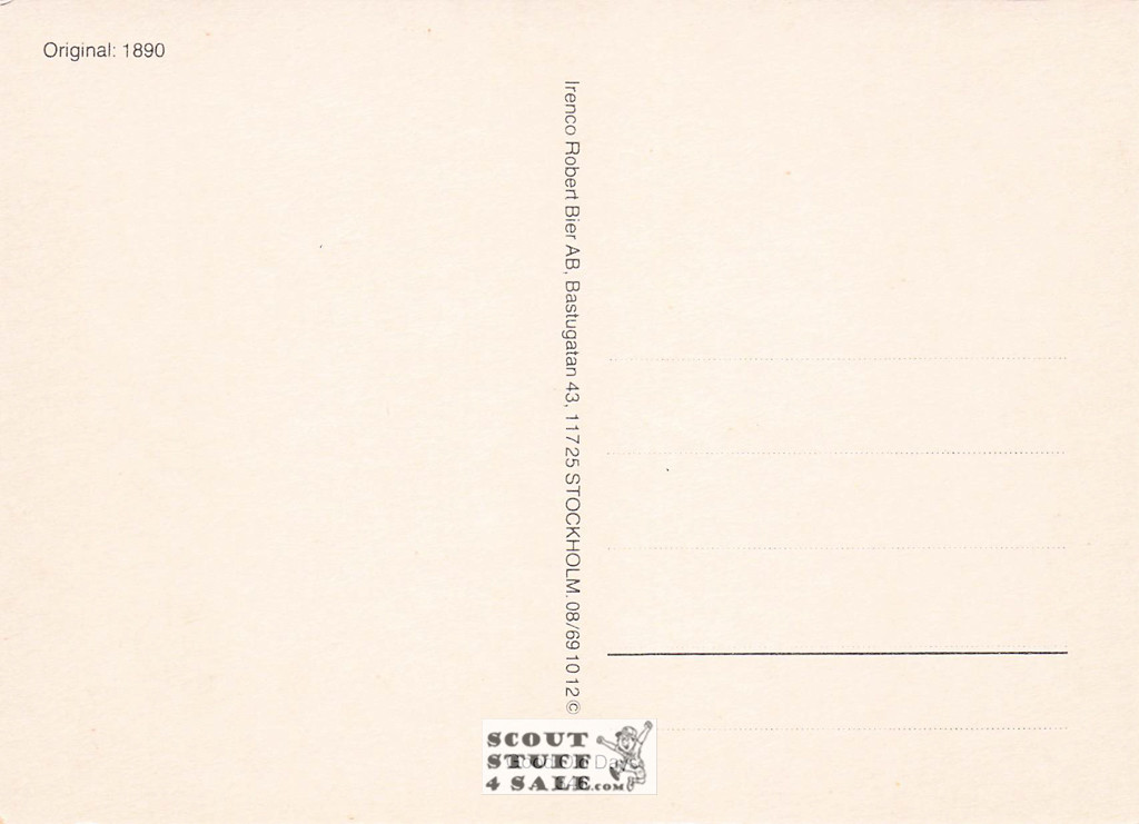 Vintage Reproduction of a 1890 Postcard, Good Old Days Postcard Co. Sweden, #GO346