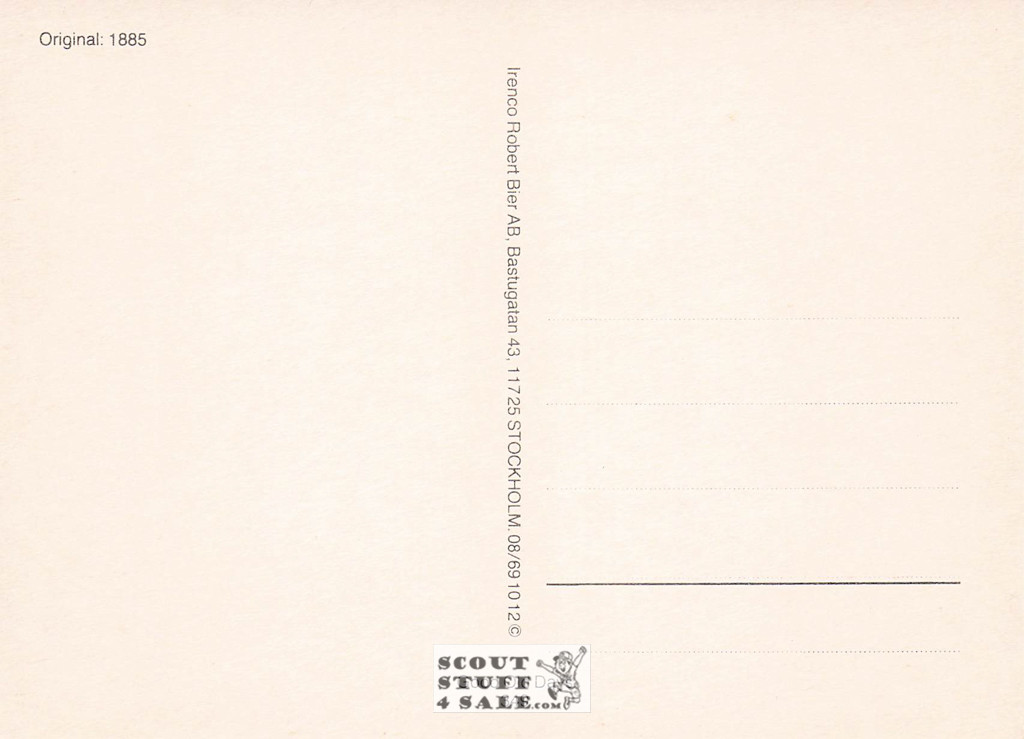 Vintage Reproduction of a 1885 Postcard, Good Old Days Postcard Co. Sweden, #GO349