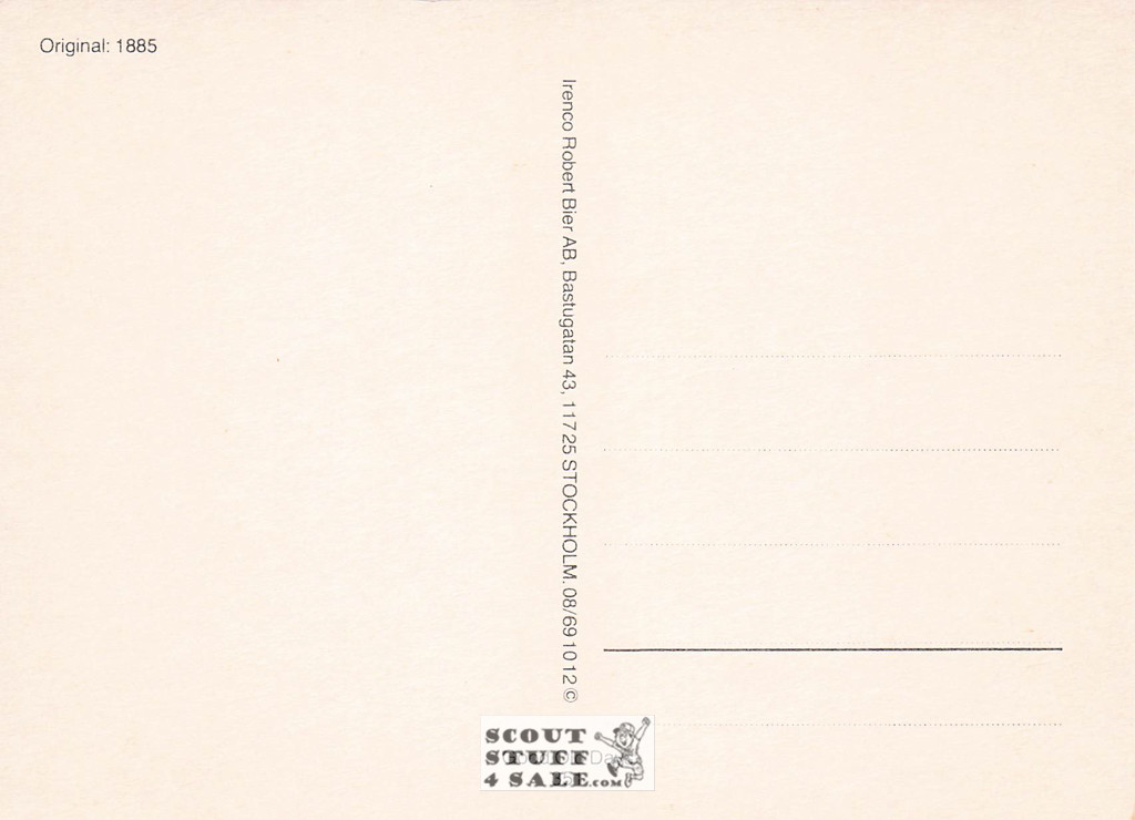 Vintage Reproduction of a 1885 Postcard, Good Old Days Postcard Co. Sweden, #GO351