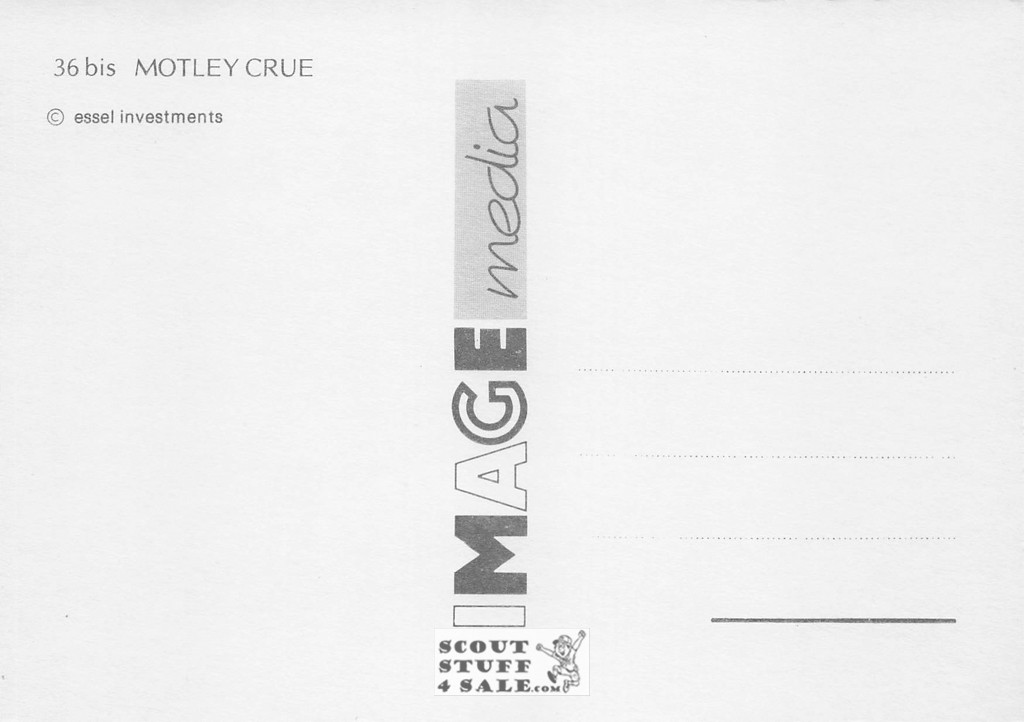 Motley Crew Theatre of Pain Album British Postcard, Image Media #bis36