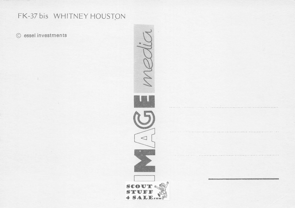 Whitney Houston British Postcard, Image Media #bis37
