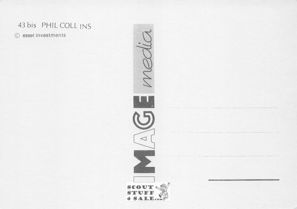 Phil Collins No Jacket Required British Postcard, Image Media #bis43