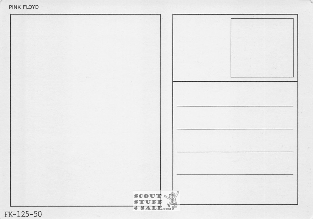 Pink Floyd Dark Side of the Moon French Postcard, Media Comm #FK-125