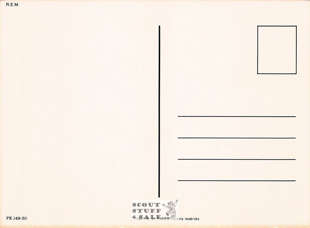 R.E.M. Eponymous Album French Postcard, Media Comm #FK-149