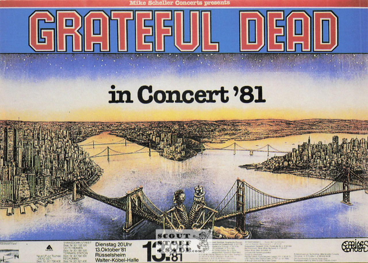 Grateful Dead 1981 Concert French Postcard, Media Comm #FK-164