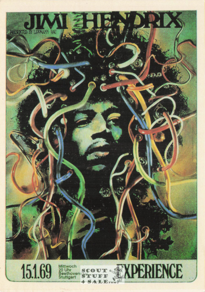 Jimi Hendrix Experience French Postcard, Media Comm #FK-171