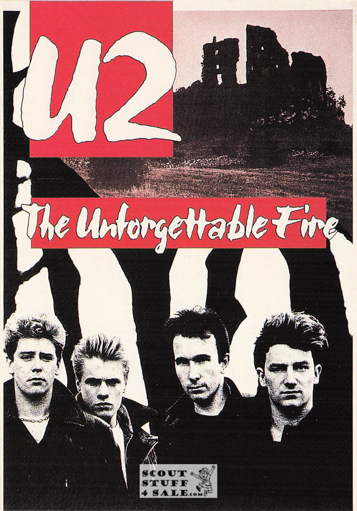 U2 The Forgettable Fire Album French Postcard, Media Comm #RECORD40