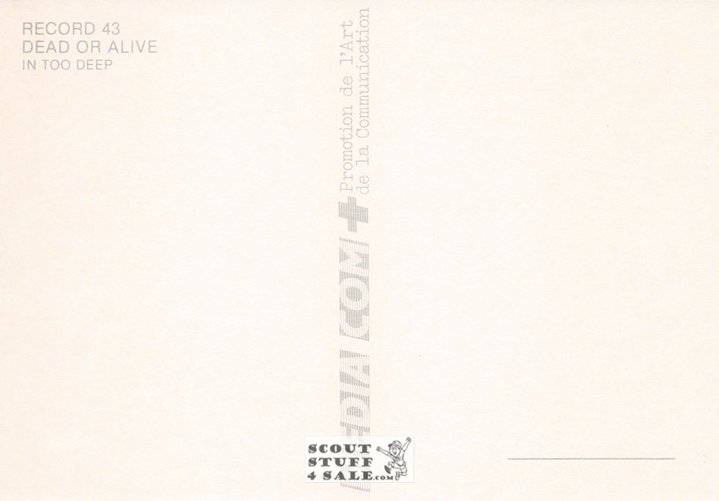 Dead or Alive In Too Deep Album French Postcard, Media Comm #RECORD43