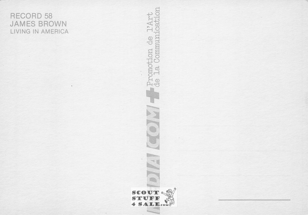 James Brown Living in America Album French Postcard, Media Comm #RECORD58