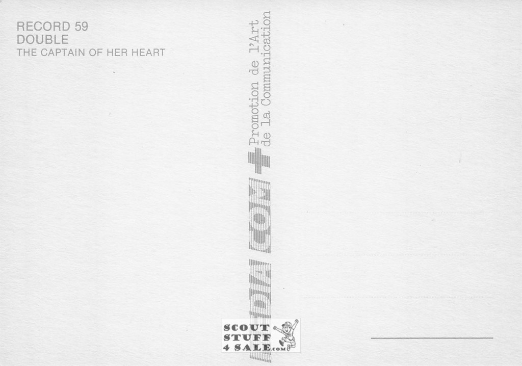 Double The Captain of the Heart Album French Postcard, Media Comm #RECORD59