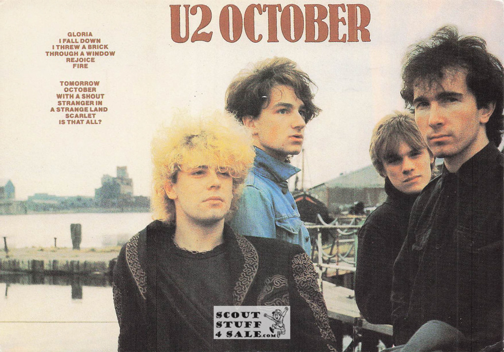 U2 October Album French Postcard, Media Comm #RECORD60