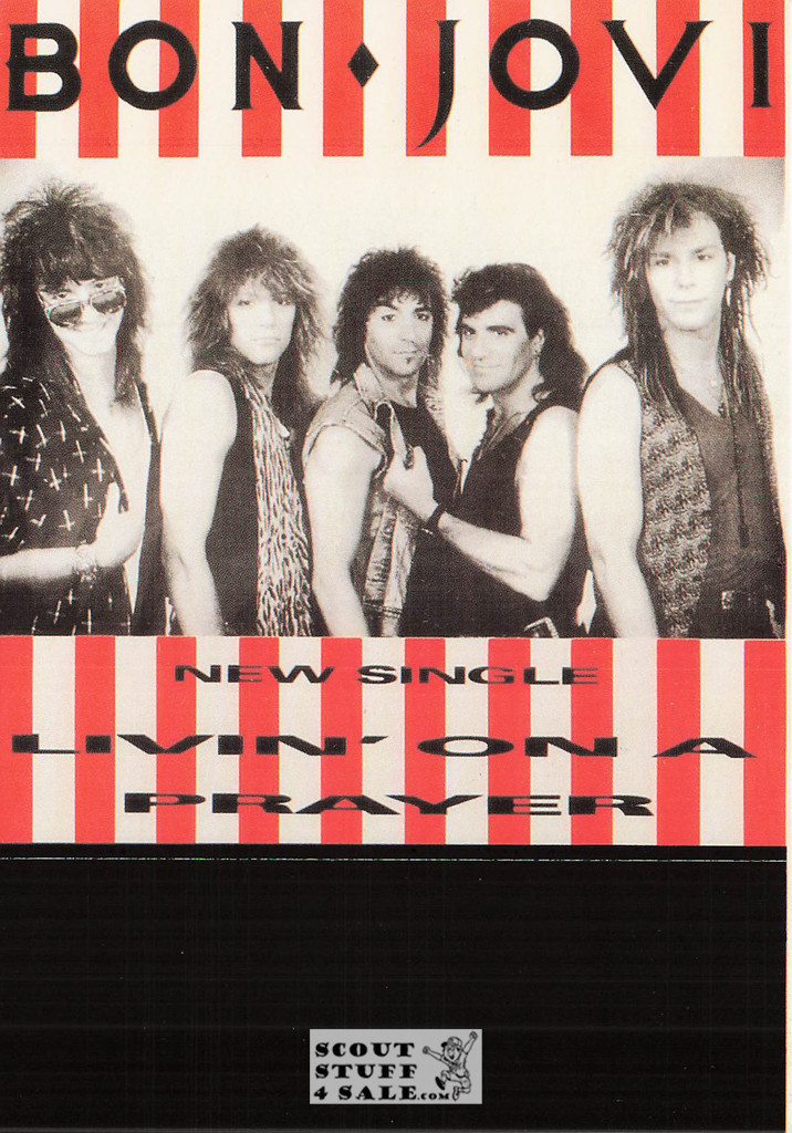 Bon Jovi Livin On A Prayer French Postcard, Media Comm #RECORD91