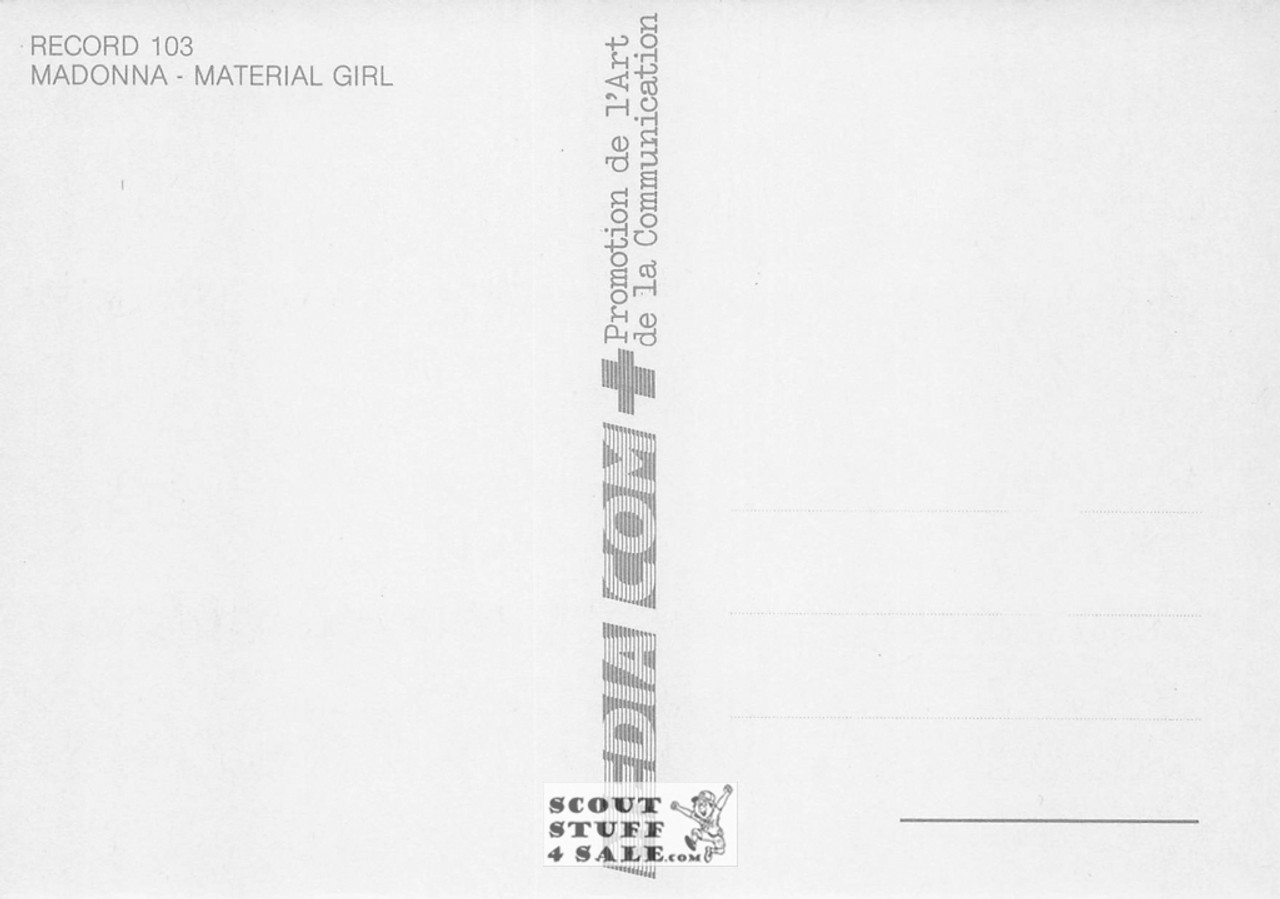 Madonna Material Girl Album French Postcard, Media Comm #RECORD103