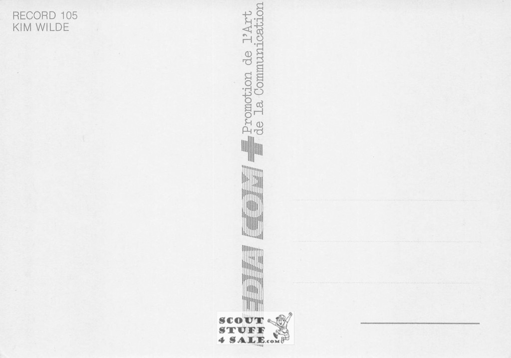 Kim Wilde Teases & Dares Album French Postcard, Media Comm #RECORD105