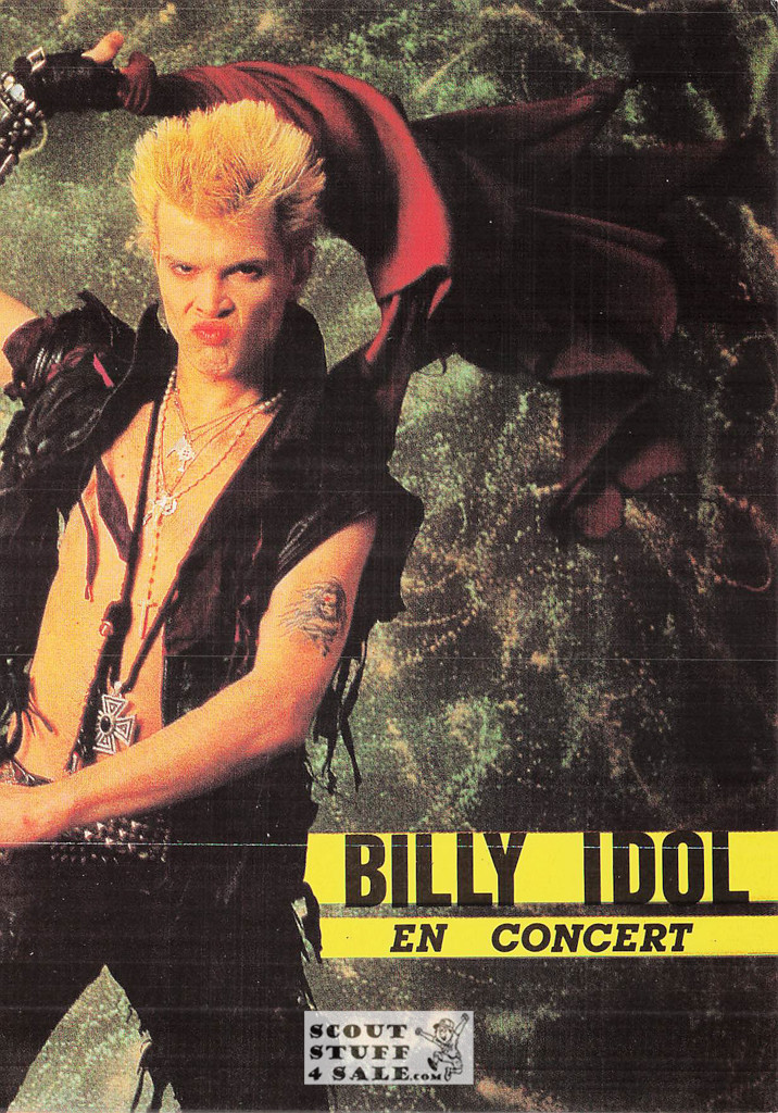 Billy Idol in Concert French Postcard, Media Comm #RECORD112