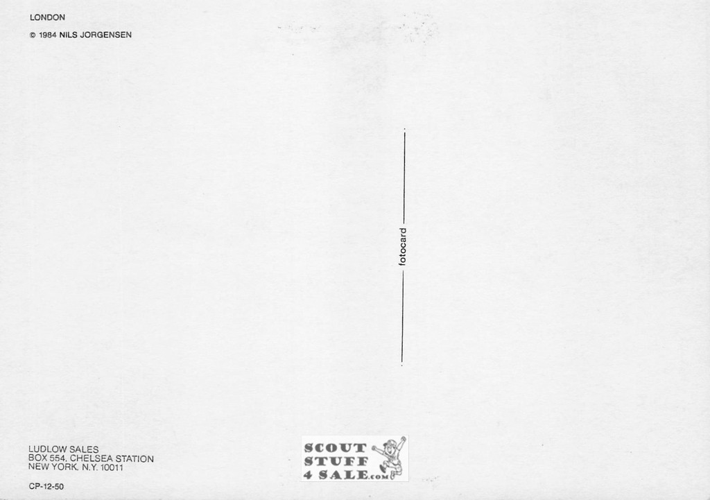 Punk Subculture Model Postcard, London, Photo by Nils Jorgensen, Ludlow Sales #CP12