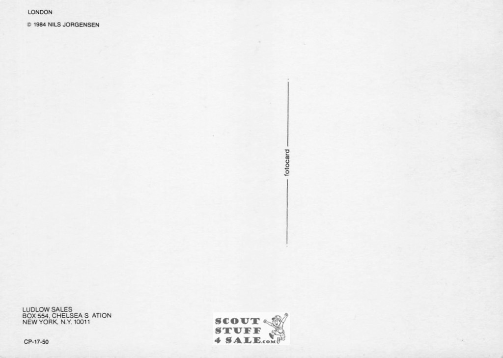 Punk Subculture Model Postcard, London, Photo by Nils Jorgensen, Ludlow Sales #CP17