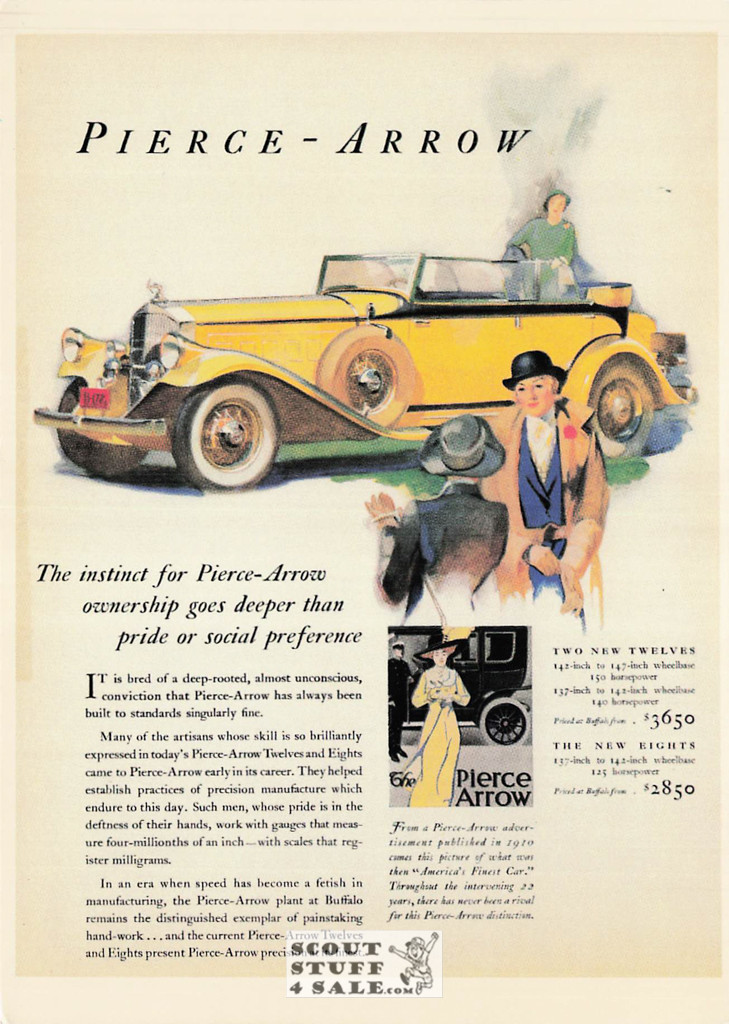 Pierce Arrow Automobiles Advertisement, Ludlow Sales #CP24