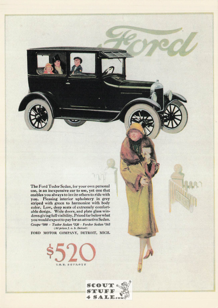 Ford Tudor Sedan Advertisement Ludlow Sales #CP28