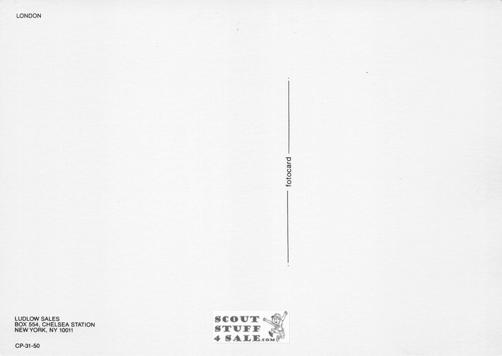 Punk Subculture Model Postcard, London, Ludlow Sales #CP31