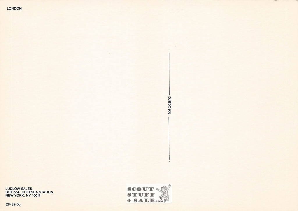 Punk Subculture Model Postcard, London, Ludlow Sales #CP32