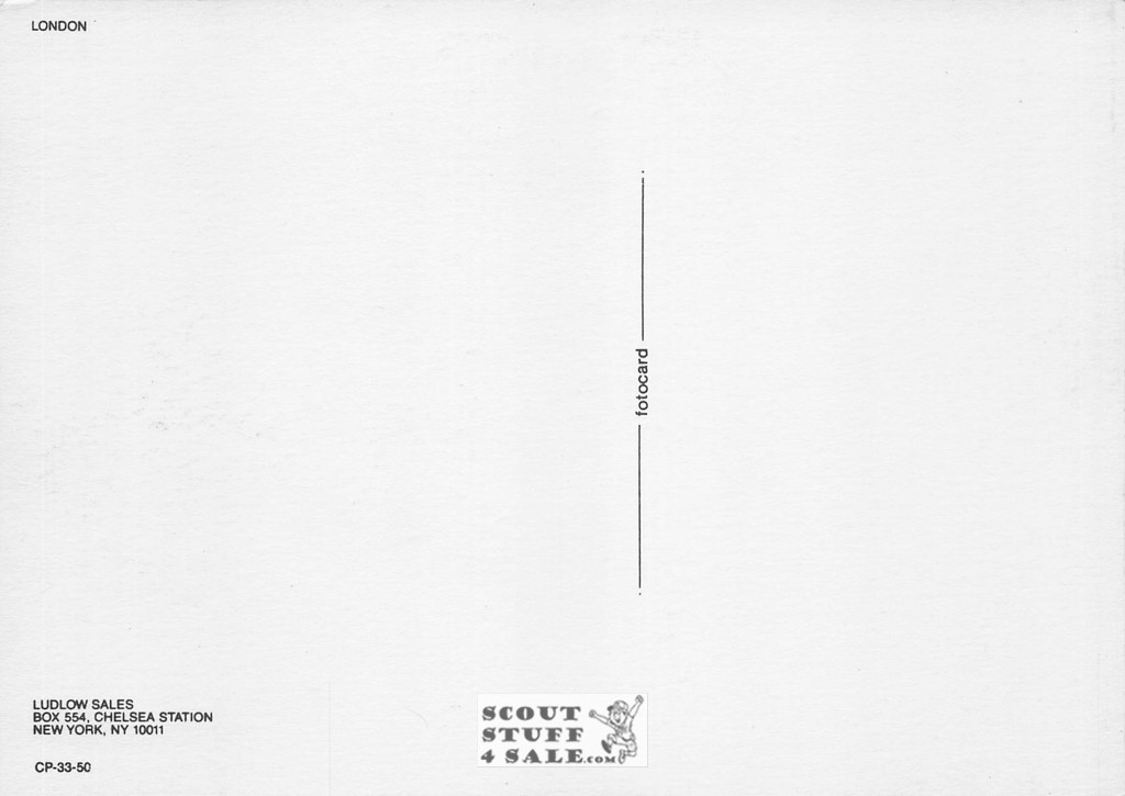 Punk Subculture Model Postcard, London, Ludlow Sales #CP33