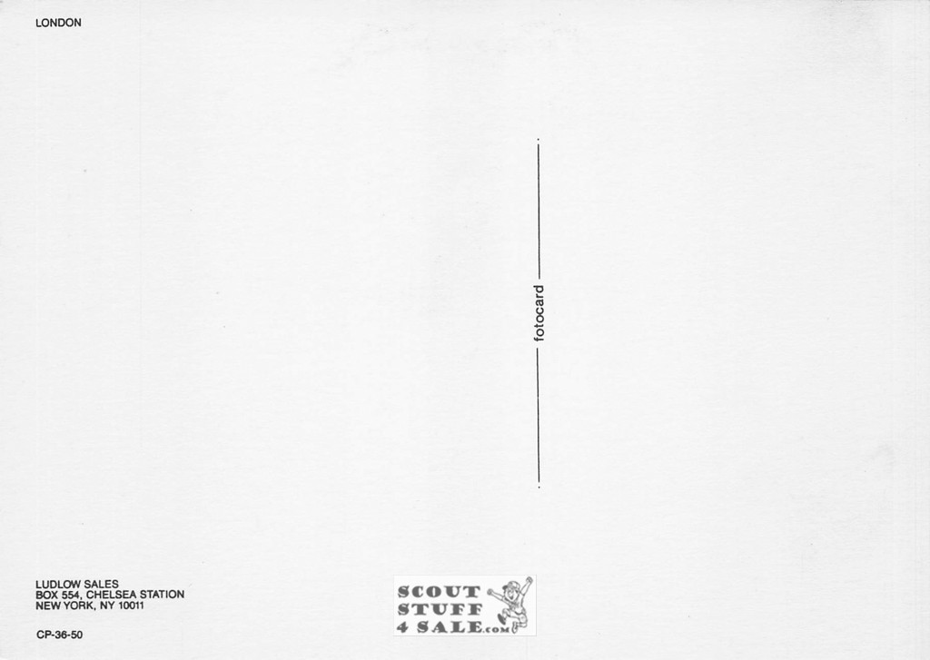 Punk Subculture Model Postcard, London, Ludlow Sales #CP36