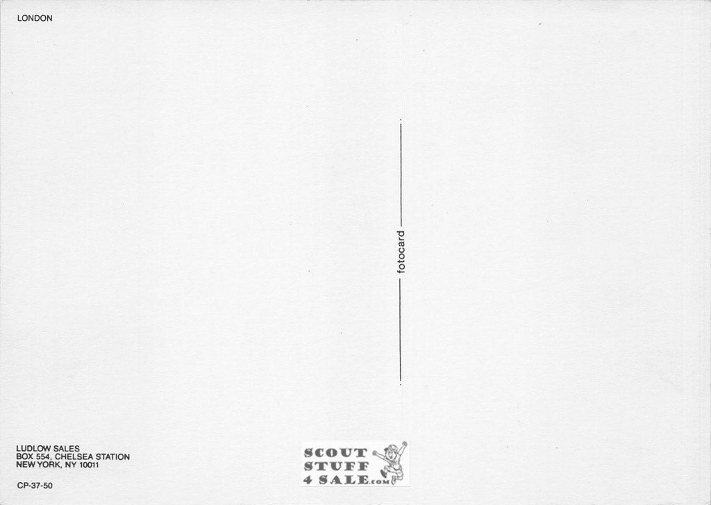 Punk Subculture Model Postcard, London, Ludlow Sales #CP37