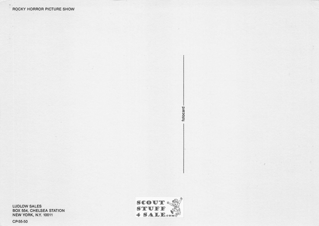 Rocky Horror Picture Show Movie Poster Postcard, Ludlow Sales #CP55