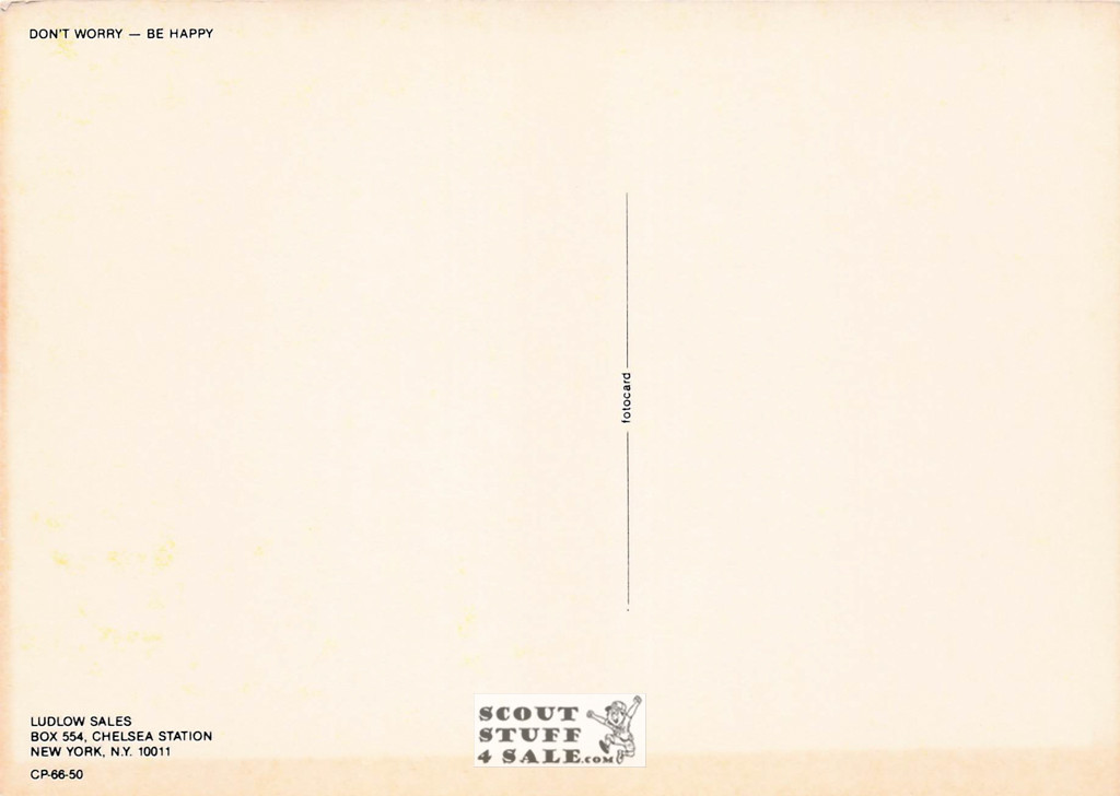 Don't Worry Be Happy Peace Sign Postcard, Ludlow Sales #CP66