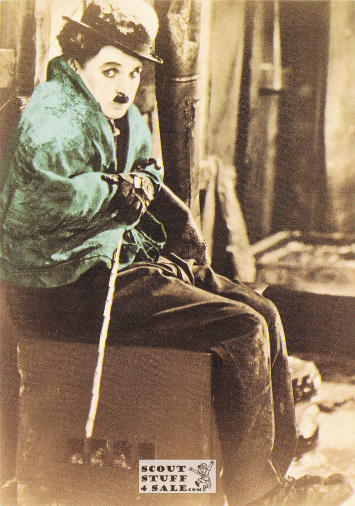 Charlie Chaplin Sepia Photograph with color added Postcard, Ludlow Sales #CR1
