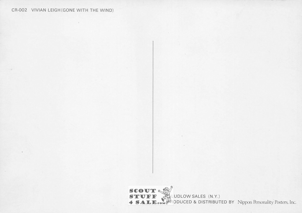 Vivian Leigh Sepia Photograph with some color added Postcard, Ludlow Sales #CR2