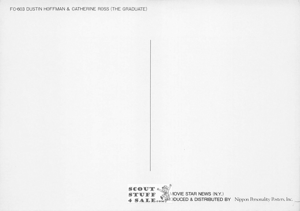 The Graduate Sepia Print Postcard, Dustin Hoffman, Ludlow Sales #FC603