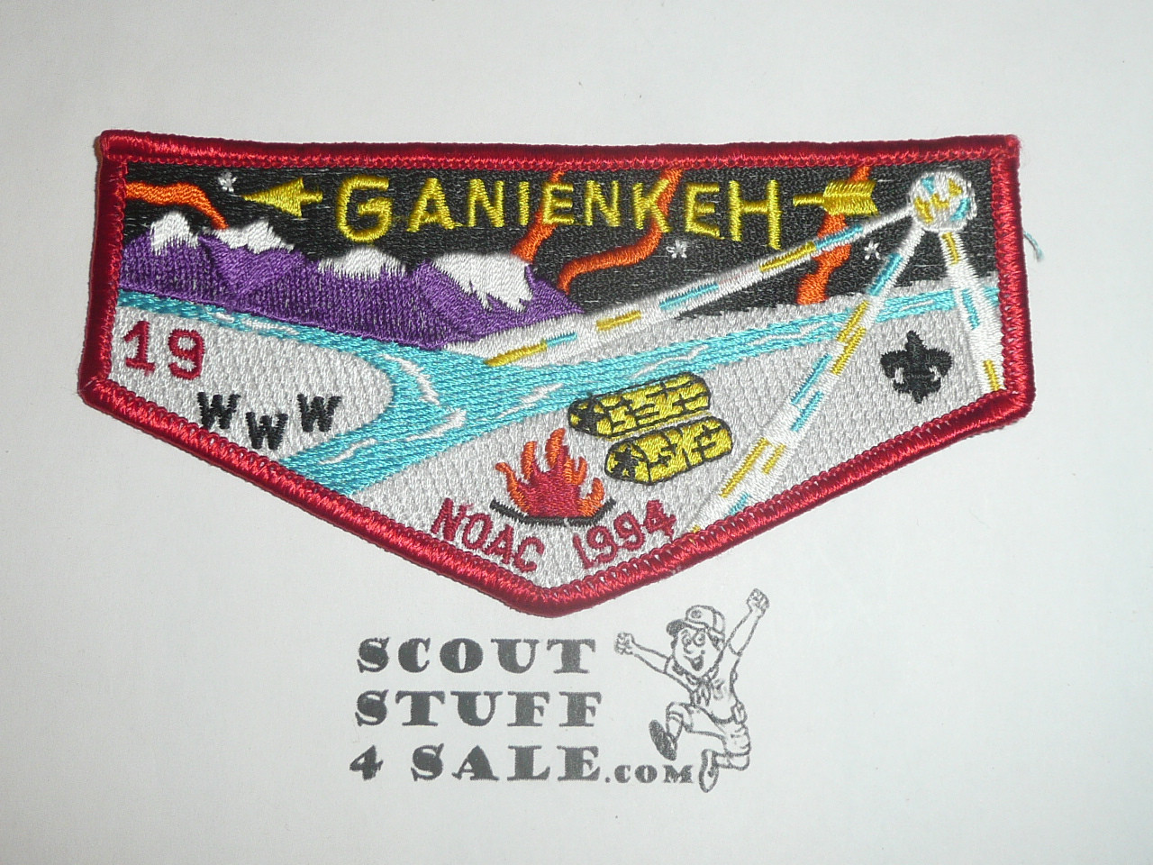 Order of the Arrow Lodge #19 Ganienkeh s3 1994 NOAC Flap Patch - Boy Scout