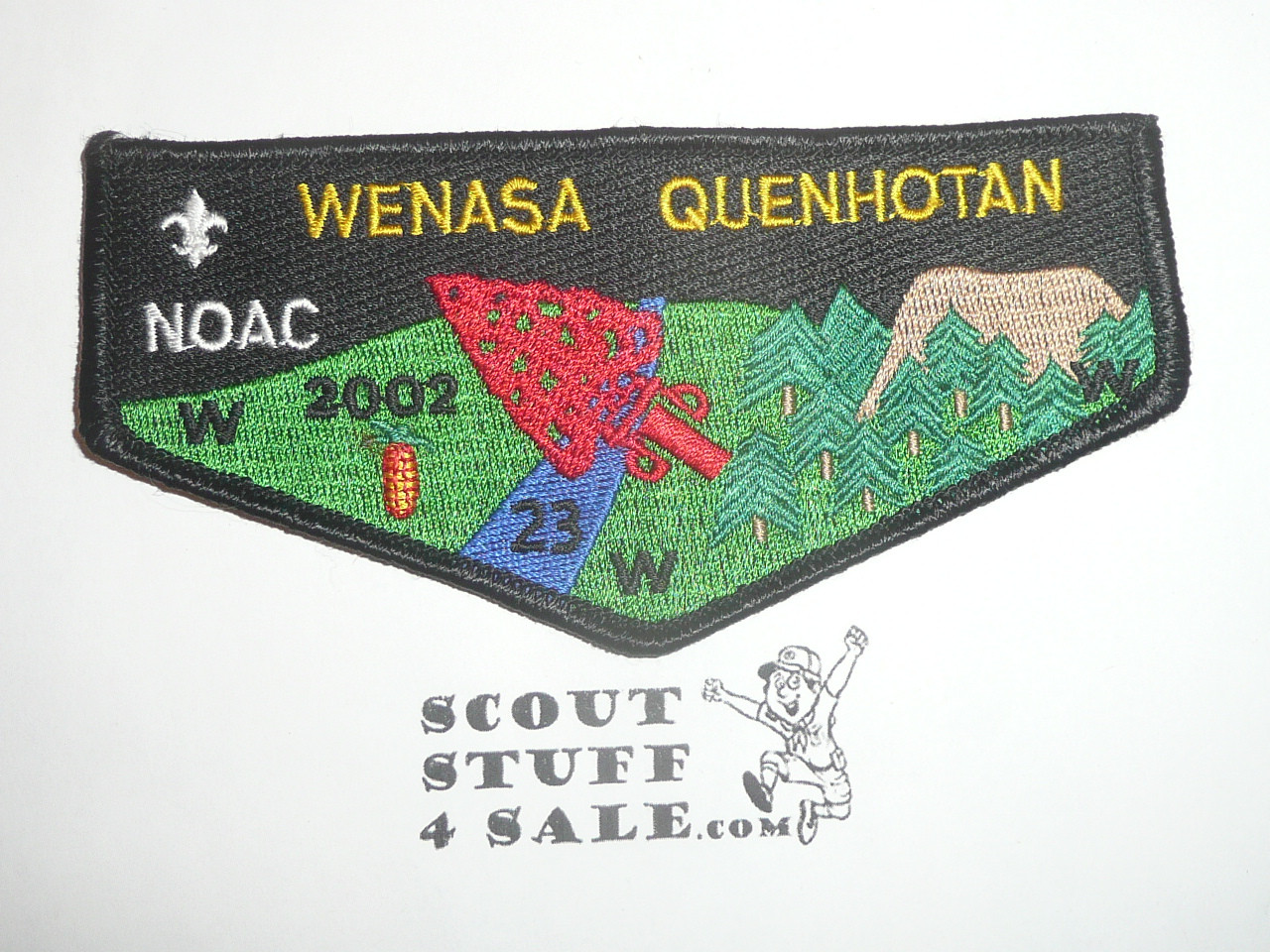 Order of the Arrow Lodge #23 Wenasa Quenhotan s32 2002 NOAC Flap Patch