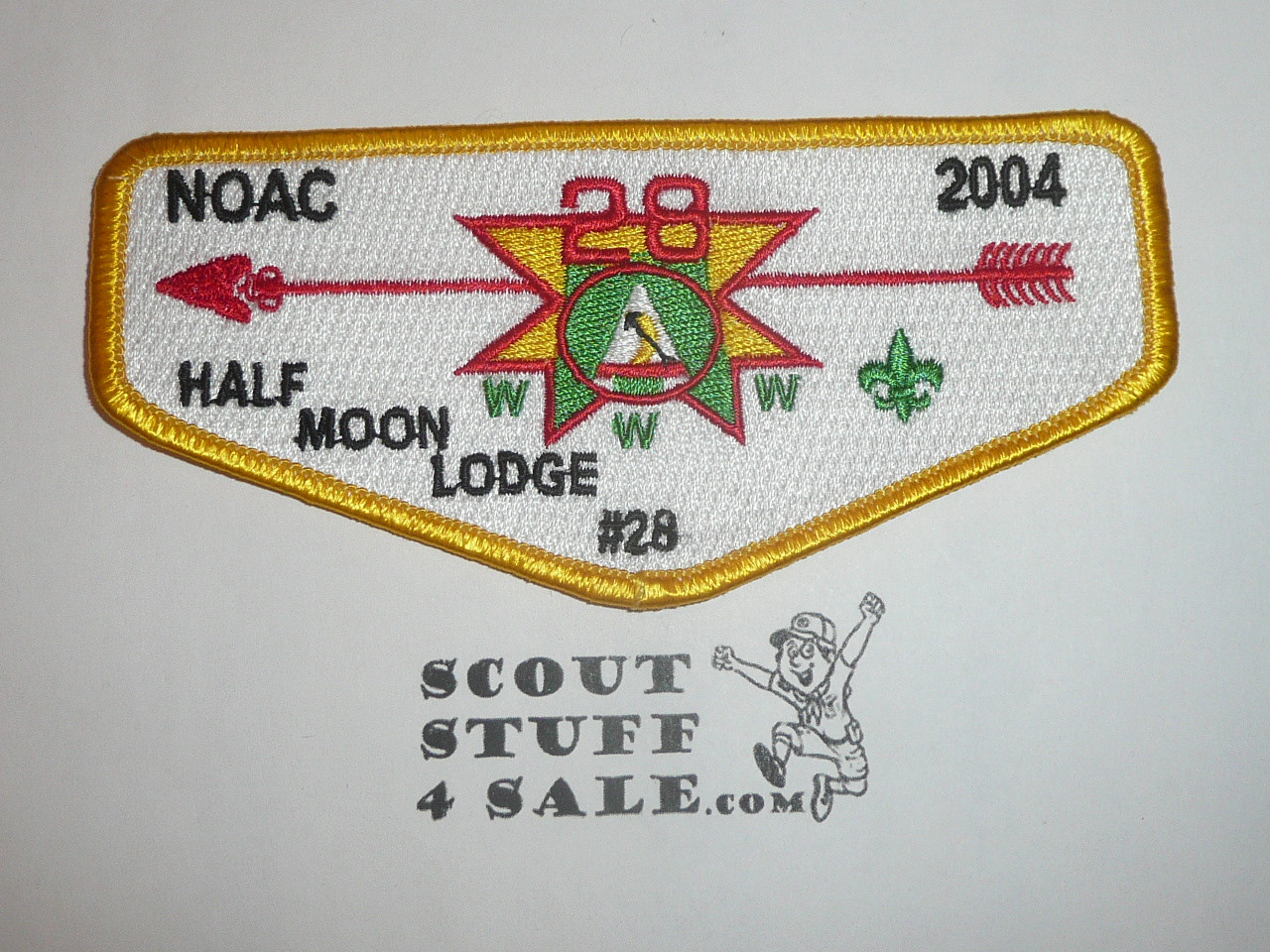 Order of the Arrow Lodge #28 Half Moon s23 2004 NOAC Flap Patch
