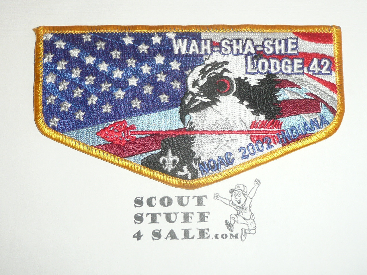 Order of the Arrow Lodge #42 Wah-Sha-She s12 2002 NOAC Flap Patch - Boy Scout