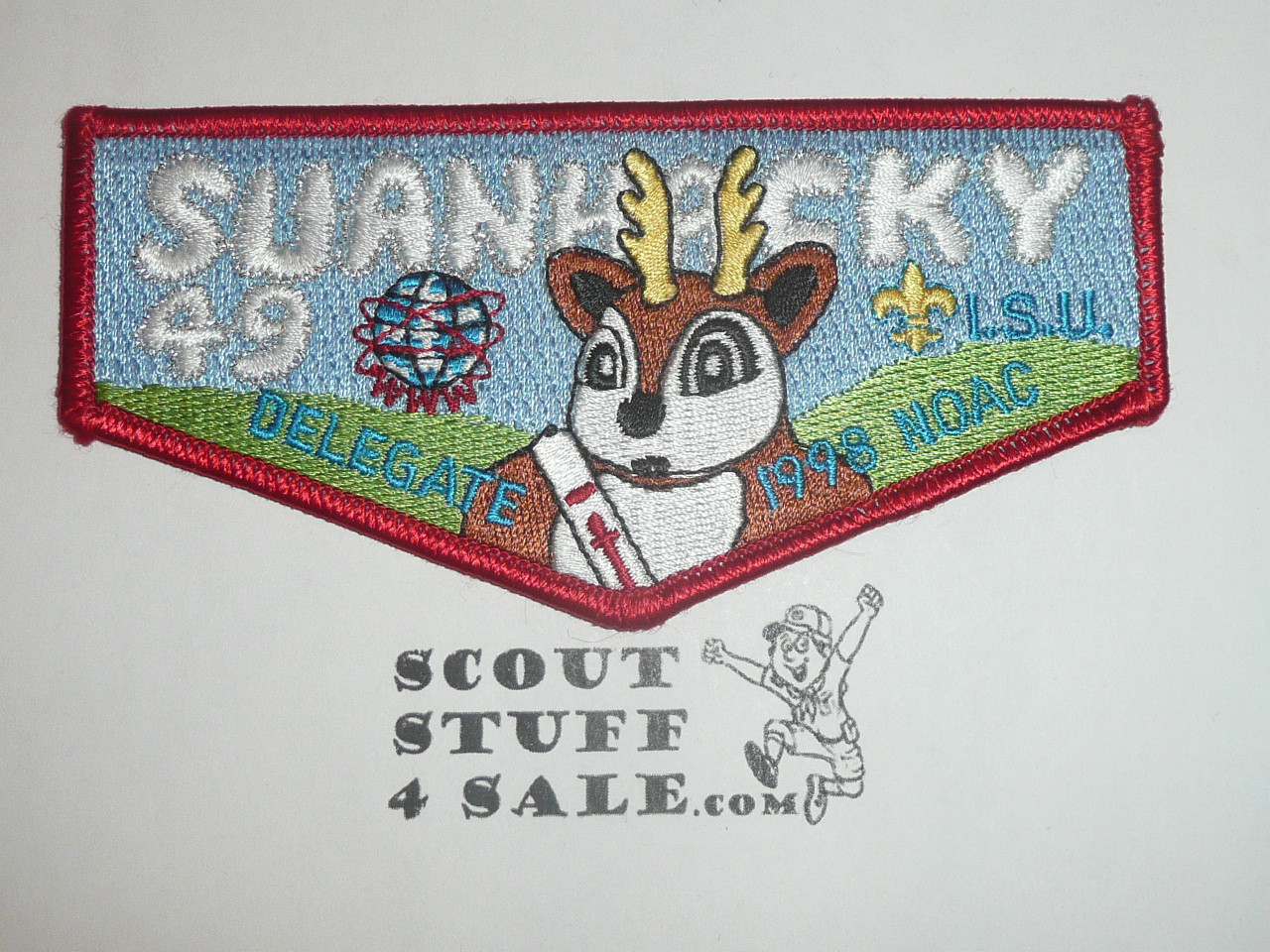 Order of the Arrow Lodge #49 Suanhacky s24 1998 NOAC Delegate Flap Patch