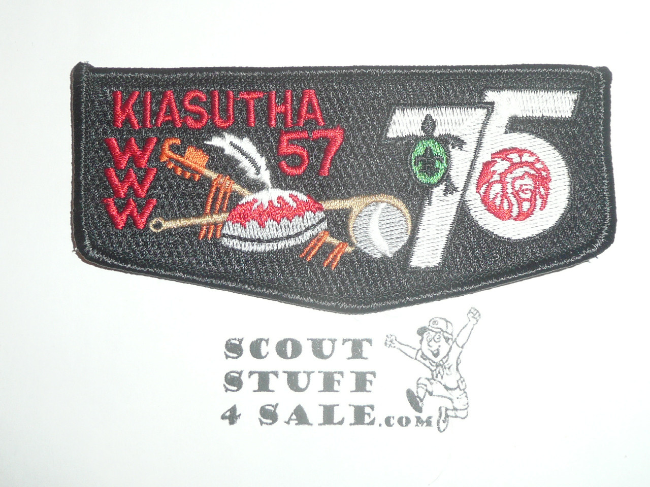 Order of the Arrow Lodge #57 Kiasutha s14 OA 75th Anniversary Flap Patch