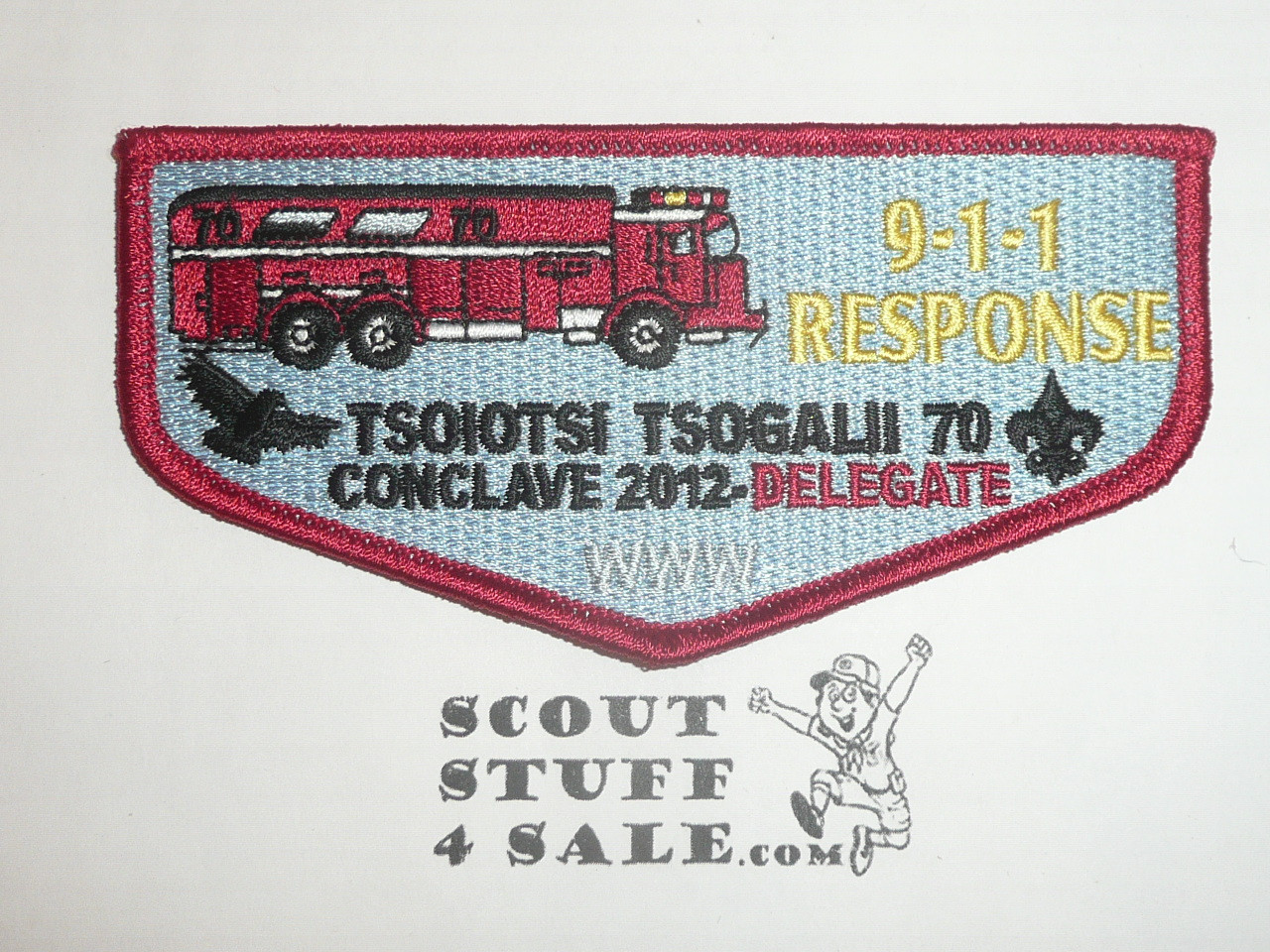 Order of the Arrow Lodge #70 Tsoiotsi Tsogalii 2012 Conclave Delegate Flap Patch