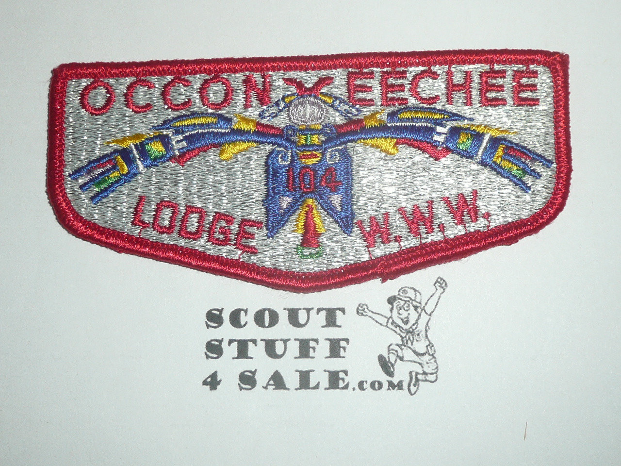 Order of the Arrow Lodge #104 Occoneechee s5 Vigil Flap Patch - Scout